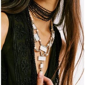 Free People Lately Necklace in White NWT